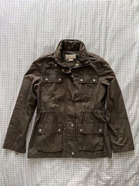 MICHAEL Michael Kors Olive Utility Jacket with Snap Pockets